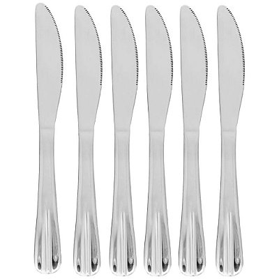Jogo de 6 Facas para Sobremesa Aço Inox Positano - Lyor