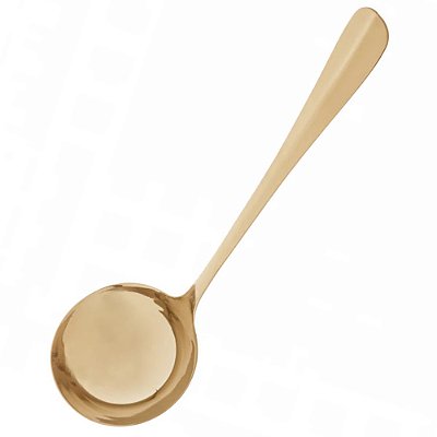 Concha para Molho de Aço Inox Positano Dourada 32cm - Lyor