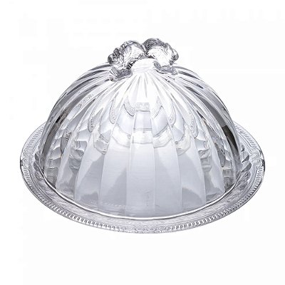 Queijeira de Cristal com Tampa Imperial - 18cm - Lyor