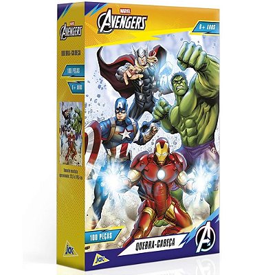 Quebra-Cabeça Marvel Avengers - 100 Peças - Jak