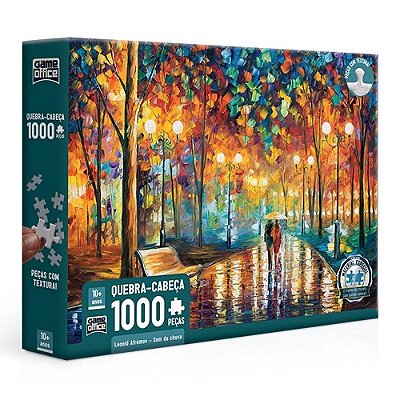 Quebra-Cabeça Leonid Afremov - Som da Chuva - 1000 Peças - Game Office