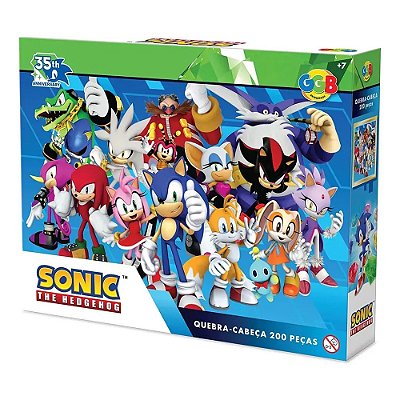 Quebra-Cabeça Sonic The Hedgehog - 200 Peças - GGB Brinquedos