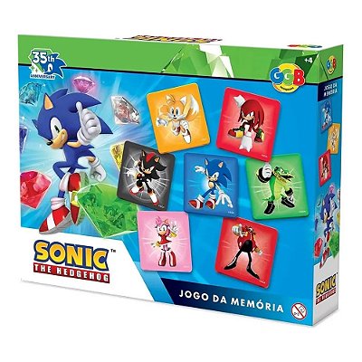 Jogo da Memória Sonic The Hedgehog - 24 Pares - GGB Brinquedos