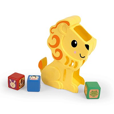 Leão com Blocos Mundo Curioso - GGB Brinquedos