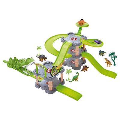 Pista Dino Lançador com Garagem - DM Toys