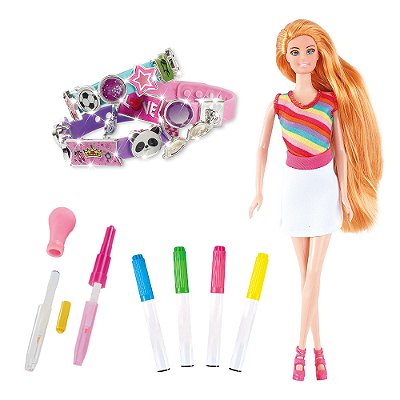 Kit de Pintura Fashion com Boneca - DM Toys