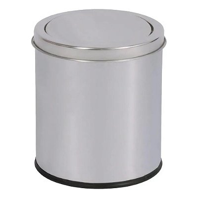 Lixeira Inox Basculante - 5 Litros - Mor