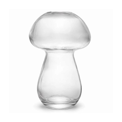 Vaso Decorativo de Vidro Cogumelo - 14cm - Lyor