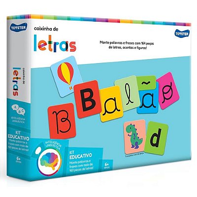 Kit Educativo Caixinha de Letras - 164 peças - Toyster