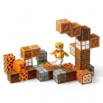 Blocos de Montar Magnético Pixel World: Creativity Thinking 32 Peças - Sembo Block