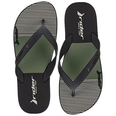 Chinelo Masculino Core Graphic - Preto e Verde - Rider