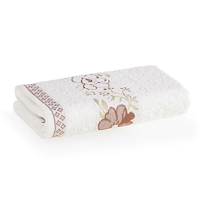 Toalha de Banho Yuna - Branco/Rosê Antigo 3444164 - Karsten