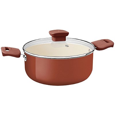 Caçarola Revestimento Cerâmico Veronese 22cm - Argila - Tramontina