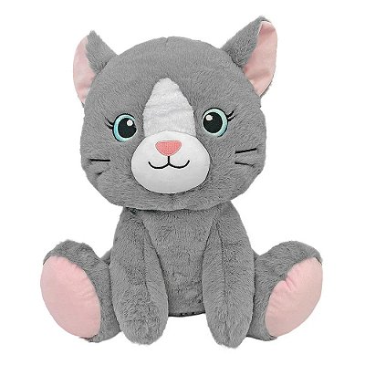 Pelúcia Amigo Pet Gato Cinza 40cm - CAA Toys