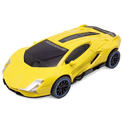 Carro Fricção Drift Car Amarelo - DM Toys