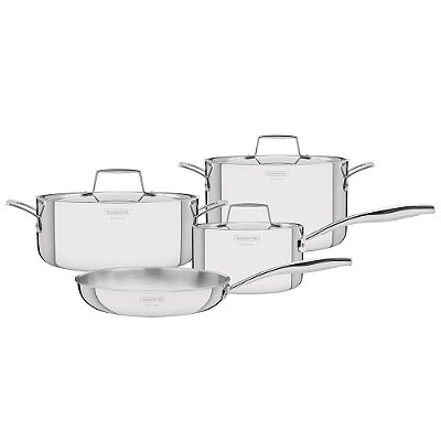 Jogo de Panelas Grano Aço Inox com Corpo Triplo - 4 Peças - Tramontina