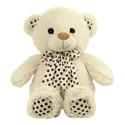 Pelúcia Urso com Laço de Bolinha 40cm - Zoop Toys