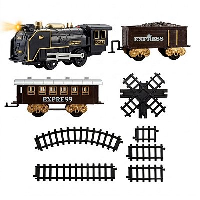 Mini Locomotiva Clássica com Trilho - Braskit