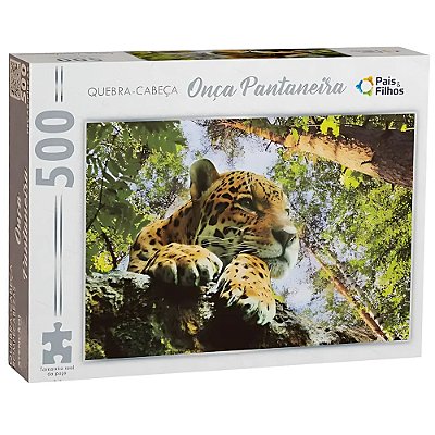 Quebra-Cabeça Onça Pantaneira - 500 peças - Pais e Filhos