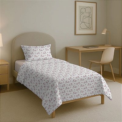 Jogo de Cama Premium Linea Infantil Solteiro - Bikes - 180 Fios - Estamparia