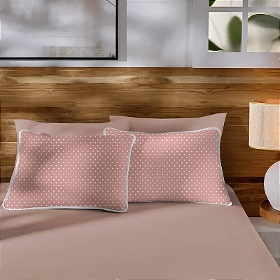 Jogo de Cama Casal - Ciranda Blush II - 3 Peças - Vivaldi Premium