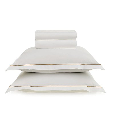 Jogo de Cama Deliz 200 Fios - Branco/Jaspe - Queen - 4 Peças - Karsten