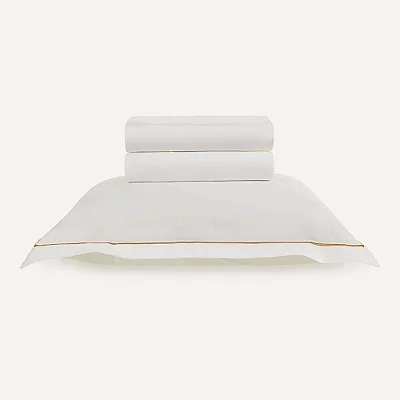 Jogo de Cama Deliz 200 Fios - Branco/Jaspe - Solteiro - 3 Peças - Karsten