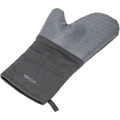 Luva de Silicone e Algodão Cinza - 35cm - Weck