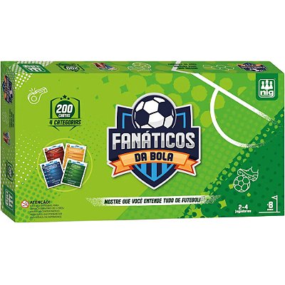 Jogo Fanáticos da Bola - 200 Cartas - Nig Brinquedos