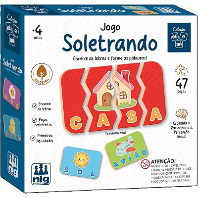 Jogo Educativo Be-a-Bá Soletrando - Nig Brinquedos