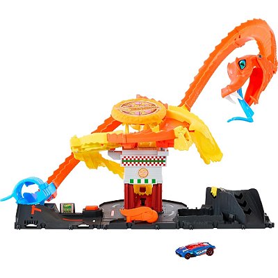 Pista Hot Wheels City Ataque PIzza Slam Cobra - Mattel