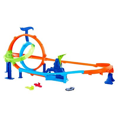 Pista Hot Wheels Stunt Tracks Ciclone de Lançamento Rápido - Mattel