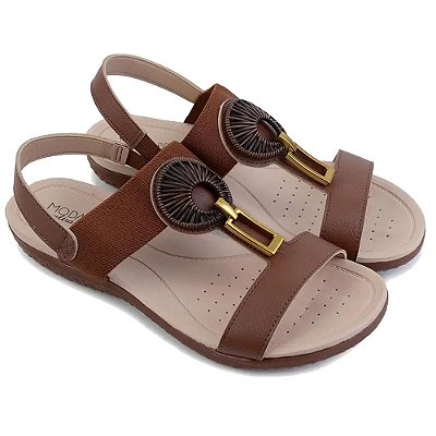 Sandália Feminina Floather Nature - Avelã - Modare Ultraconforto