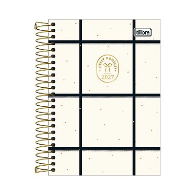 Agenda Espiral Diária West Village 2027 - Grid - Tilibra