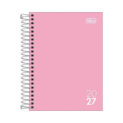 Agenda Espiral Diária Zip Colors 2027 - Rosa - Tilibra