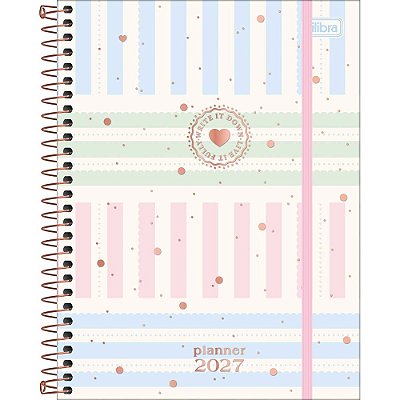 Agenda Planner Espiral Soho 2027 - Color Lines - Tilibra