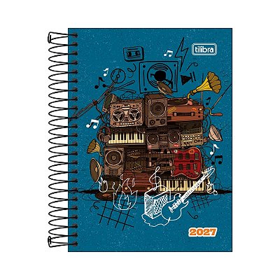 Agenda Espiral Diária Spice Masculina 2027 - Music - Tilibra