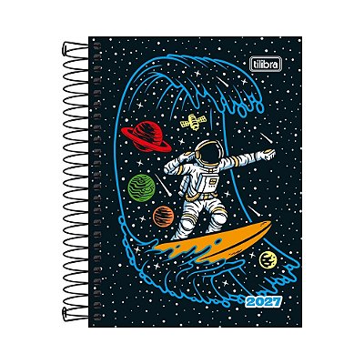 Agenda Espiral Diária Spice Masculina 2027 - Astronauta - Tilibra