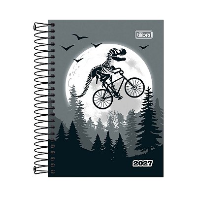Agenda Espiral Diária Spice Masculina 2027 - Dino - Tilibra