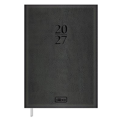 Agenda Executiva Torino Costurada Diária 2027 - Preto - Tilibra