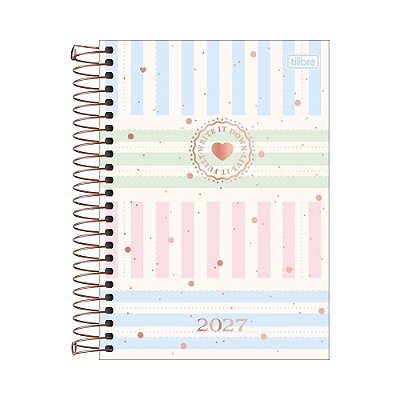 Agenda Diária Espiral Soho 2027 - Color Lines - Tilibra