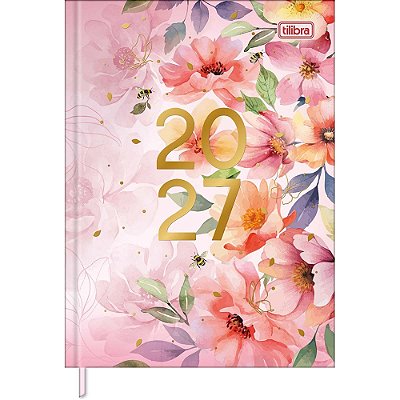 Agenda Diária Costurada Feminine 2027 - Rosa - Tilibra