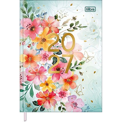 Agenda Diária Costurada Feminine 2027 - Verde - Tilibra