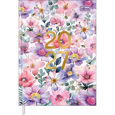 Agenda Diária Costurada Feminine 2027 - Lilás - Tilibra
