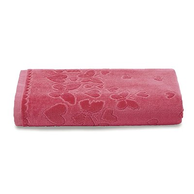 Toalha de Banho Velour Jacquard Romance - Cereja 11639 - Döhler