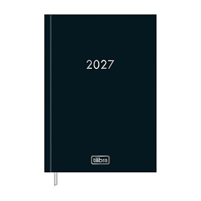 Agenda Executiva Costurada Diária Napoli 2027 - Preto - Tilibra