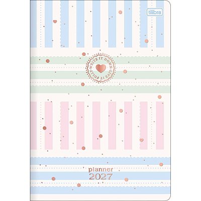Agenda Planner Grampeada Soho 2027 - Color Lines - Tilibra