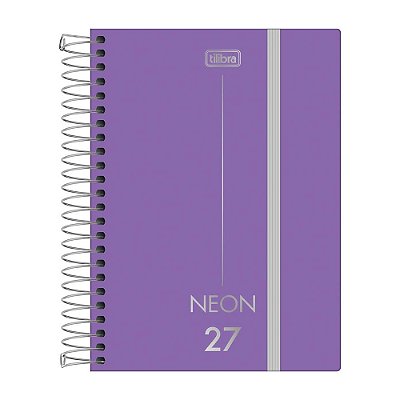 Agenda Espiral Diária Neon 2027 - Roxo - Tilibra