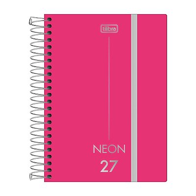 Agenda Espiral Diária Neon 2027 - Rosa - Tilibra