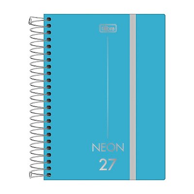 Agenda Espiral Diária Neon 2027 - Azul - Tilibra